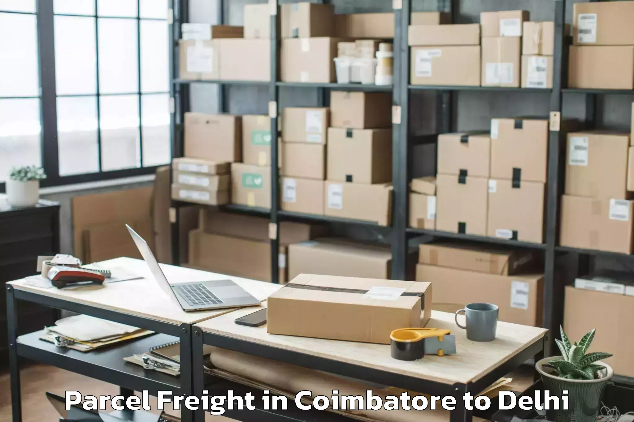 Leading Coimbatore to University Of Delhi New Delhi Parcel Freight Provider